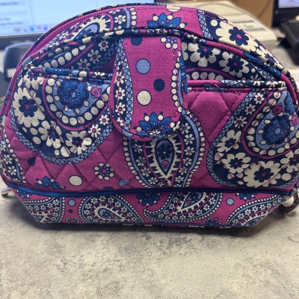 Vera Bradley Boysenberry Cosmetic Bag in Pink and Blue